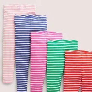 NWOT Boden Set of 5 Striped Leggings 8-9Y